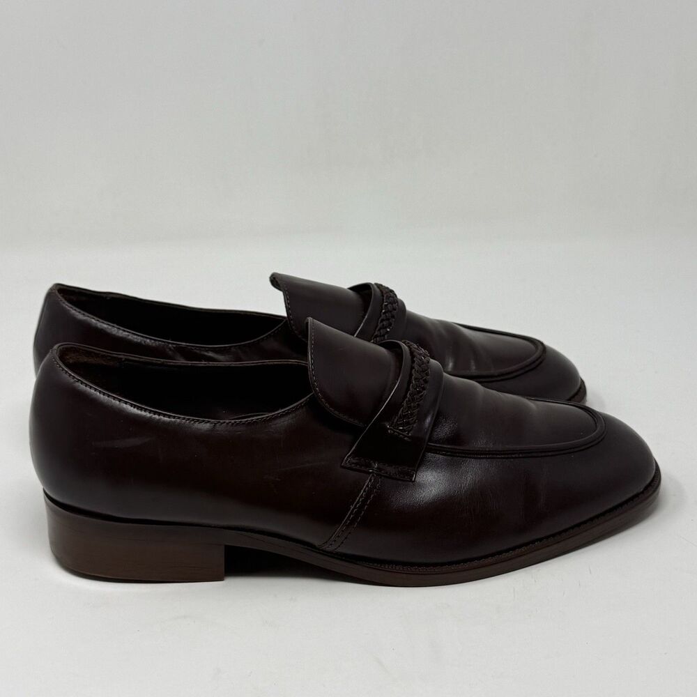 Permasole Loafers Shoes Mens 9.5 EEE Brown Leather Slip On Dress Vintage USA